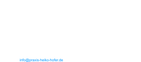 Angaben für die Anpassung der Website nach dem Teledienstegesetz (TDG):  Praxis Heiko Hofer Anschrift:     Im Thelenpfand 3                       53229 Bonn	 Telefon:         (0228) 410 740 66 Email: info@praxis-heiko-hofer.de    (Terminvereinbarungen nur telefonisch)